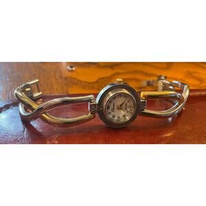 Women's 22mm Two Tone Parmex Watch, MOP Face, Bracelet Band